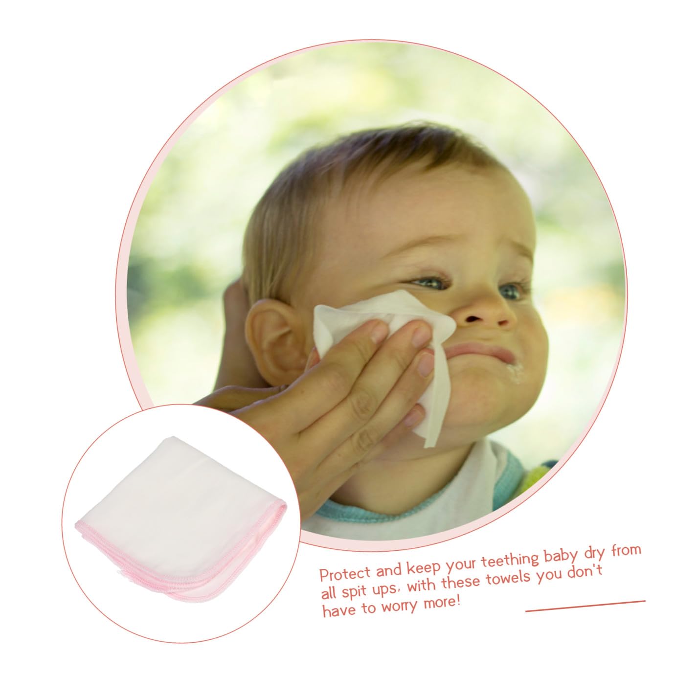 UPKOCH 10pcs Handkerchiefs Soft Cotton Face Towels for Newborns Absorbent and Chemical Burp Cloths for Boy Girl Boys Girls for Bathing and Feeding
