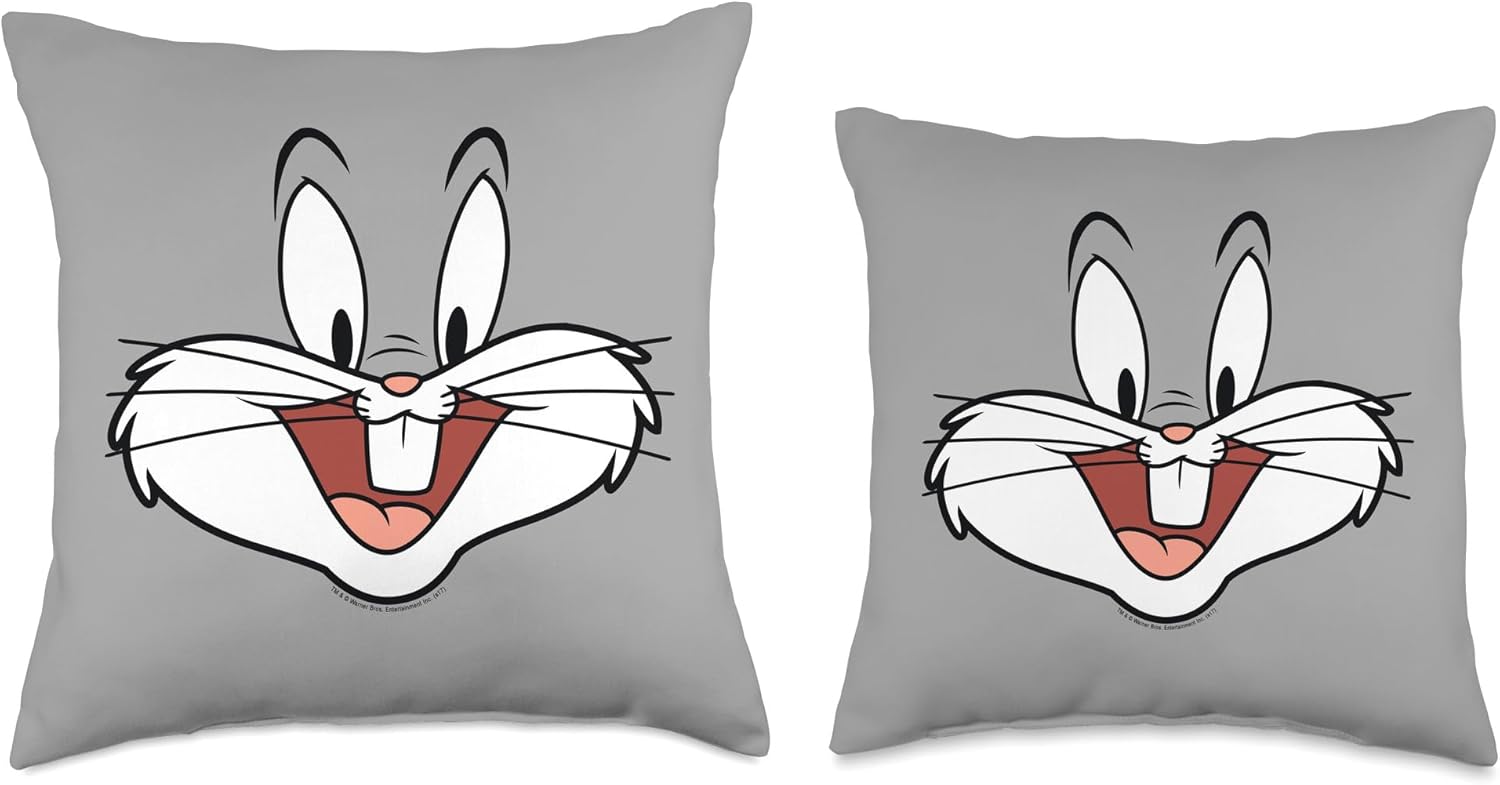 Looney Tunes Bugs Bunny Face Throw Pillow