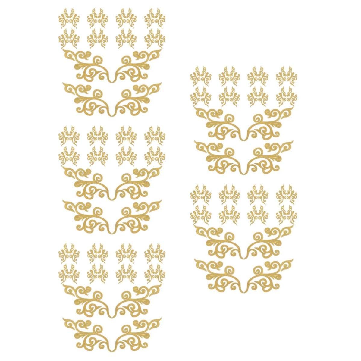 SEWACC 50 Pares Parche Bordado Dorado para Decoración de Ropa Poliéster y Algodón, Versátil y Seguro para Prendas de Vestir y Trajes de Actuación