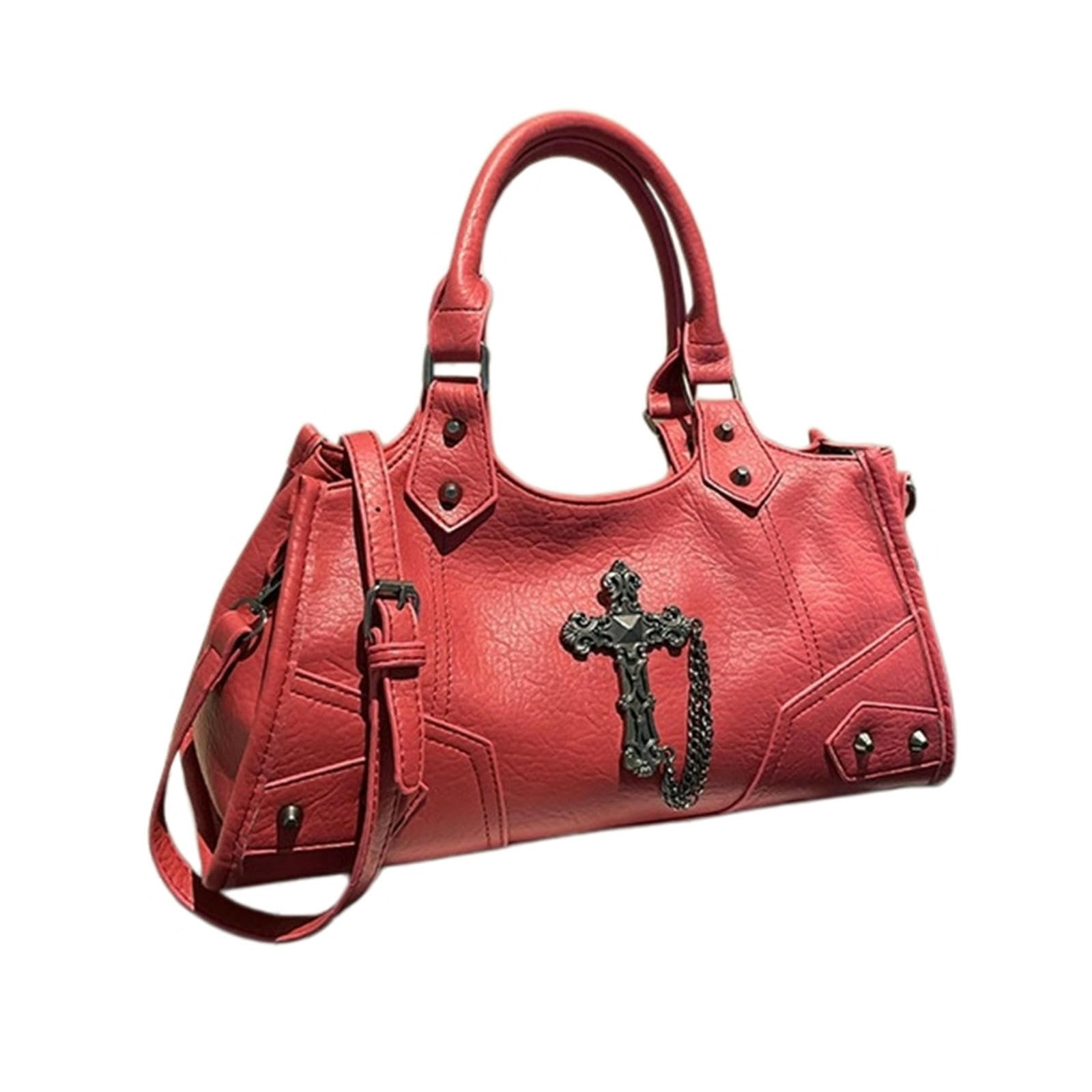 Bolso cruzado bandolera bajo el brazo color rojo para moda casual femenina