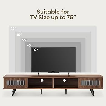 木製 ミッドセンチュリー テレビ台 Amazon｜Bestier ミッドセンチュリー モダン テレビスタンド 75