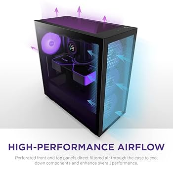 NZXT H7 FLOW Black PCケース ATX NZXT H7 Flow RGB (2024) Black | パソコン工房【公式通販】