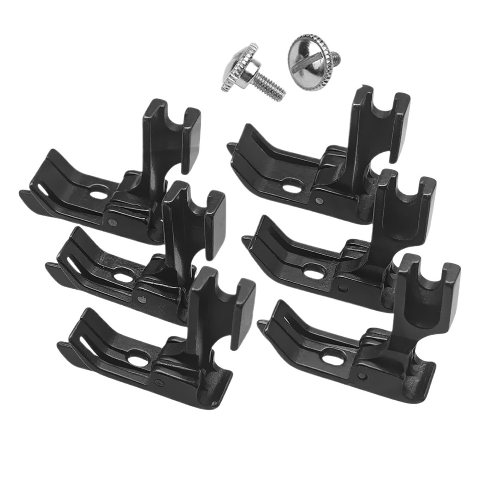 6 Pezzi SP-18 Piedino premistoffa incernierato for Macchina da Cucire Industriale con Guida Destra Sinistra 1/16''+1/8''+1/4'' 2 Viti for JUKI CONSEW