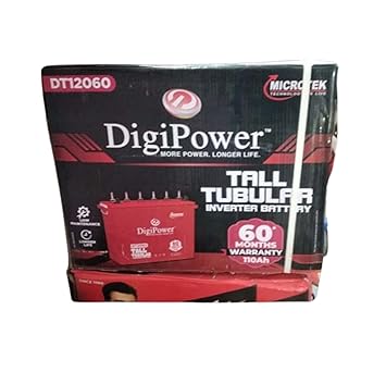 DIGITECH Solutions Battery | 110AH Battery | Inverter Battery | Tall Tubular Battery