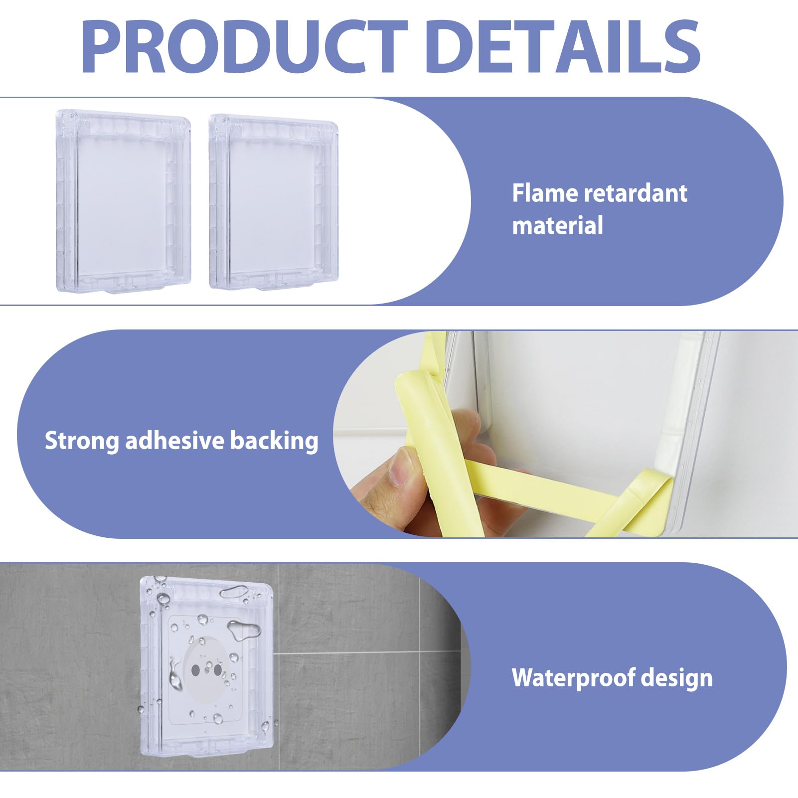 LUCTHY Child Proof Light Switch Cover Guard 2 Pack, Clear Wall Switch Protector for Baby and Pet Safety Easy Install Home Safety Cover - Image 4