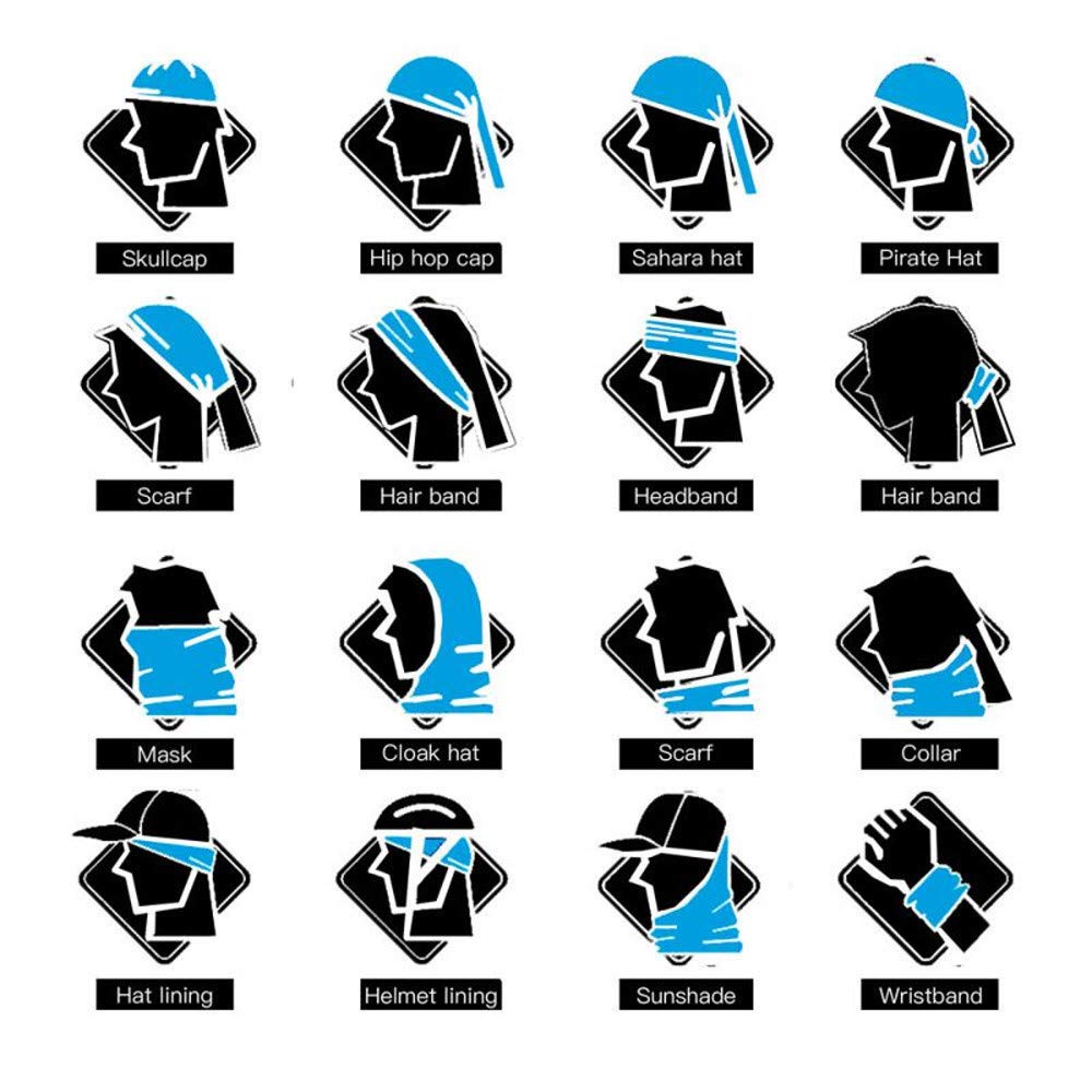 Soota Cycling Face Mask Seamless Rave Bandana Neck Gaiter Tube Mask Headwear, Outdoor Balaclava Scarf for Men Women 2