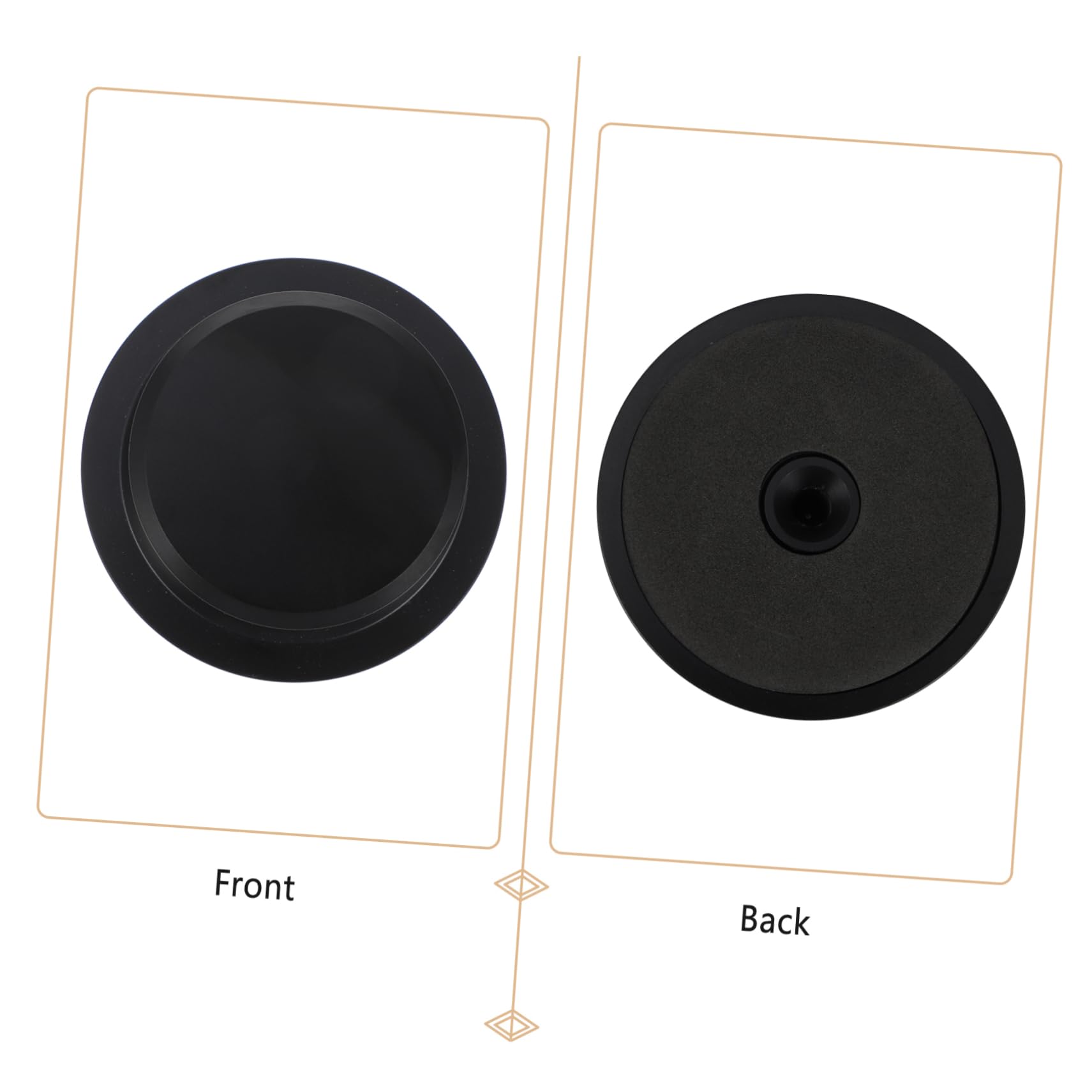NUOBESTY Estabilizador Calidad de Vinilo de Aluminio Negro de Discos Duradero Accesorio Que Mejora la Sonido y Mantiene la Velocidad Estable para Tocadiscos