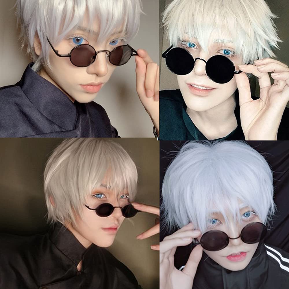 YesCoser Gojo Satoru Cosplay Glasses, Anime Jujutsu Kaisen COS Prop