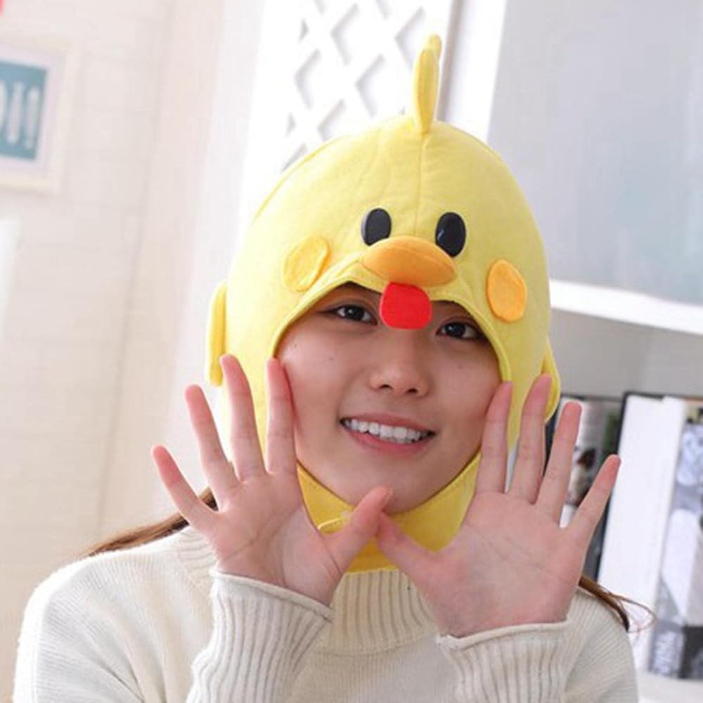 Amazon.co.jp: [Dickly] ぬいぐるみのひよこ帽子、コスチューム帽子頭
