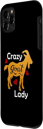 Miniatura 2 de iPhone 11 Pro Crazy Goat Lady Gold Funny Meme Farm Life Goat Lover estuche de regalo
