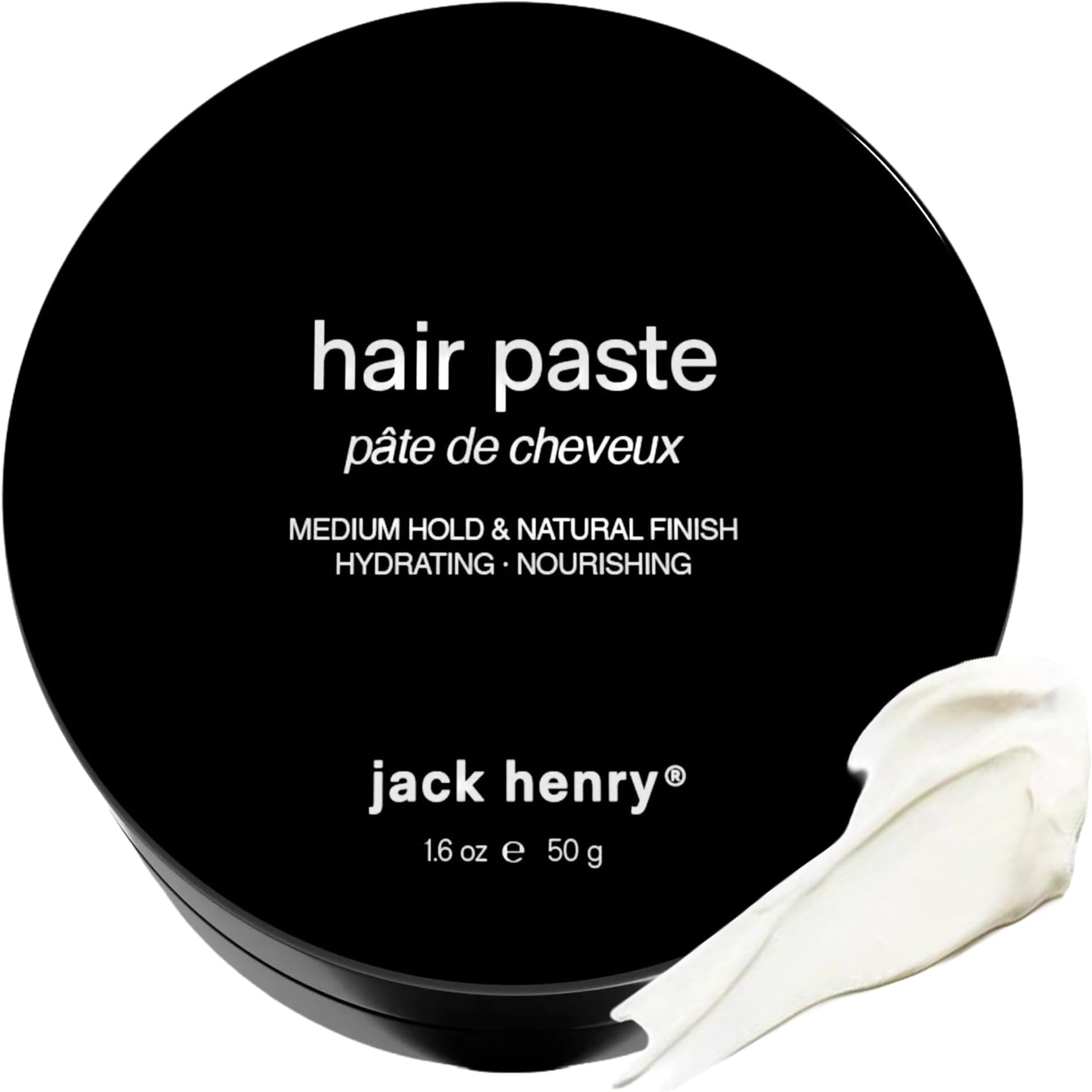 Hair Paste for Men - Natural Finish, Light Hold, Subtle Shine - Natural Plant Based Formula for All Hair Types - Petroleum Free for Non-Greasy Hair Texture - Unscented (1.69 oz)