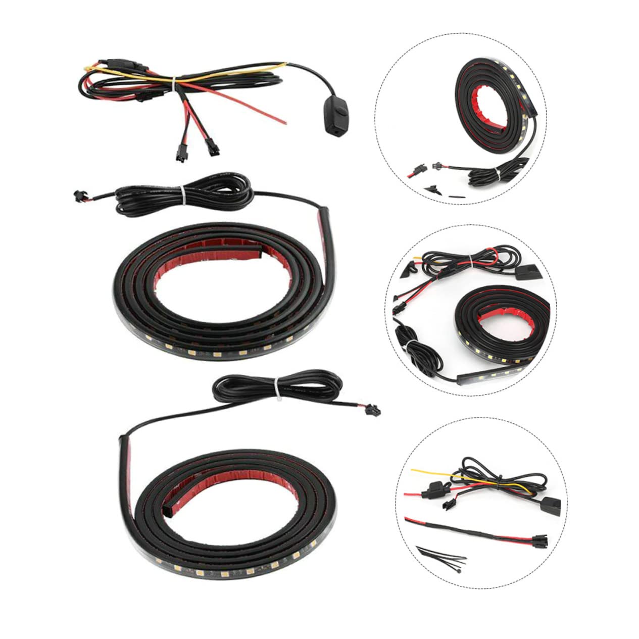 Set 3 Pezzi Strisce Luminose Bilaterali Cassone Pick-up, Accessorio Luci Camion Cavo Di Collegamento, Illuminazione Guida Notturna Per Veicoli Commerciali