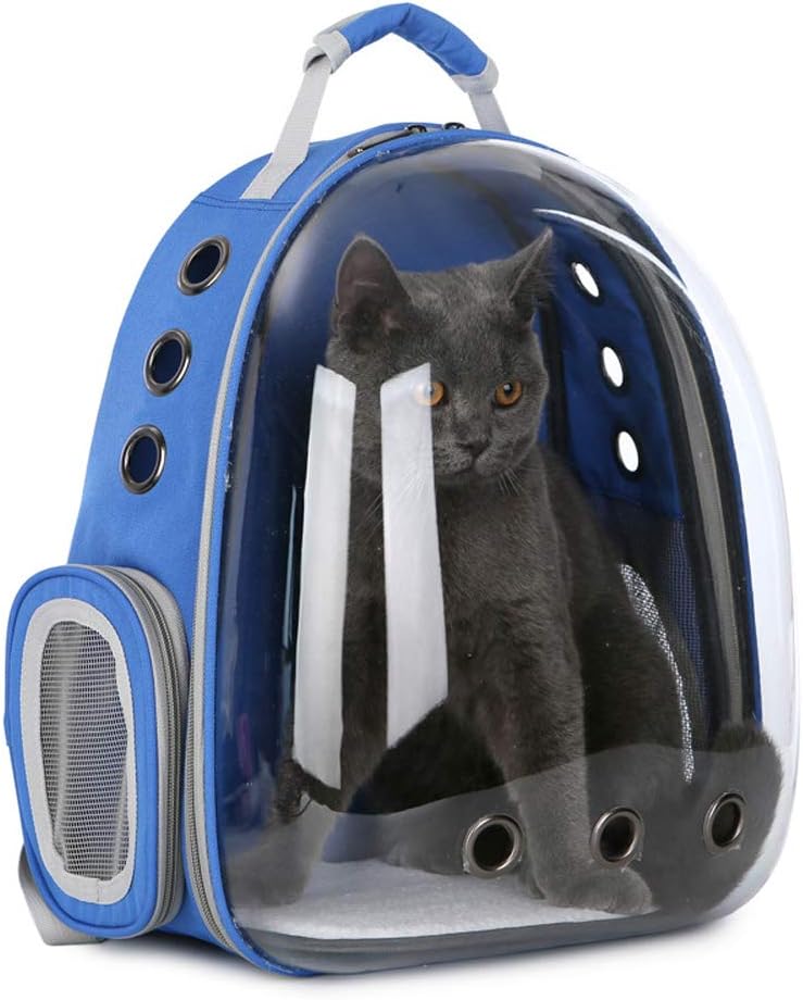 Pet Cat Dog Carrier Backpack Space Capsule Bubble Transparent Backpack Portable Travel Bag Airline-Approved for Hiking Walking Outdoor Use…