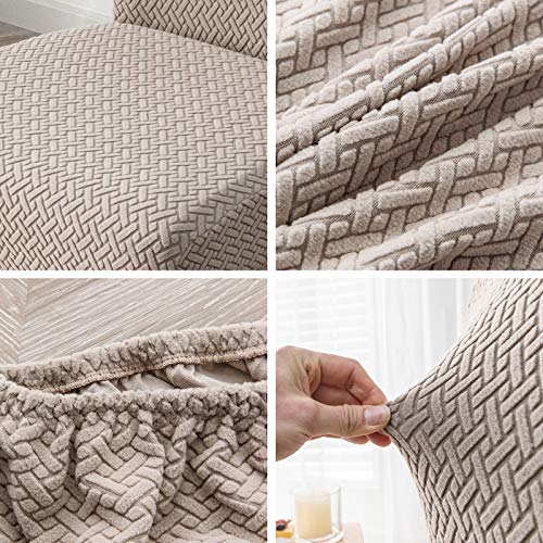 Genina Chair Covers For Dining Room Set Of 4 Chair Covers Dining Chair Covers Stretch Kitchen Parsons Chair Covers,Khaki #TOP4