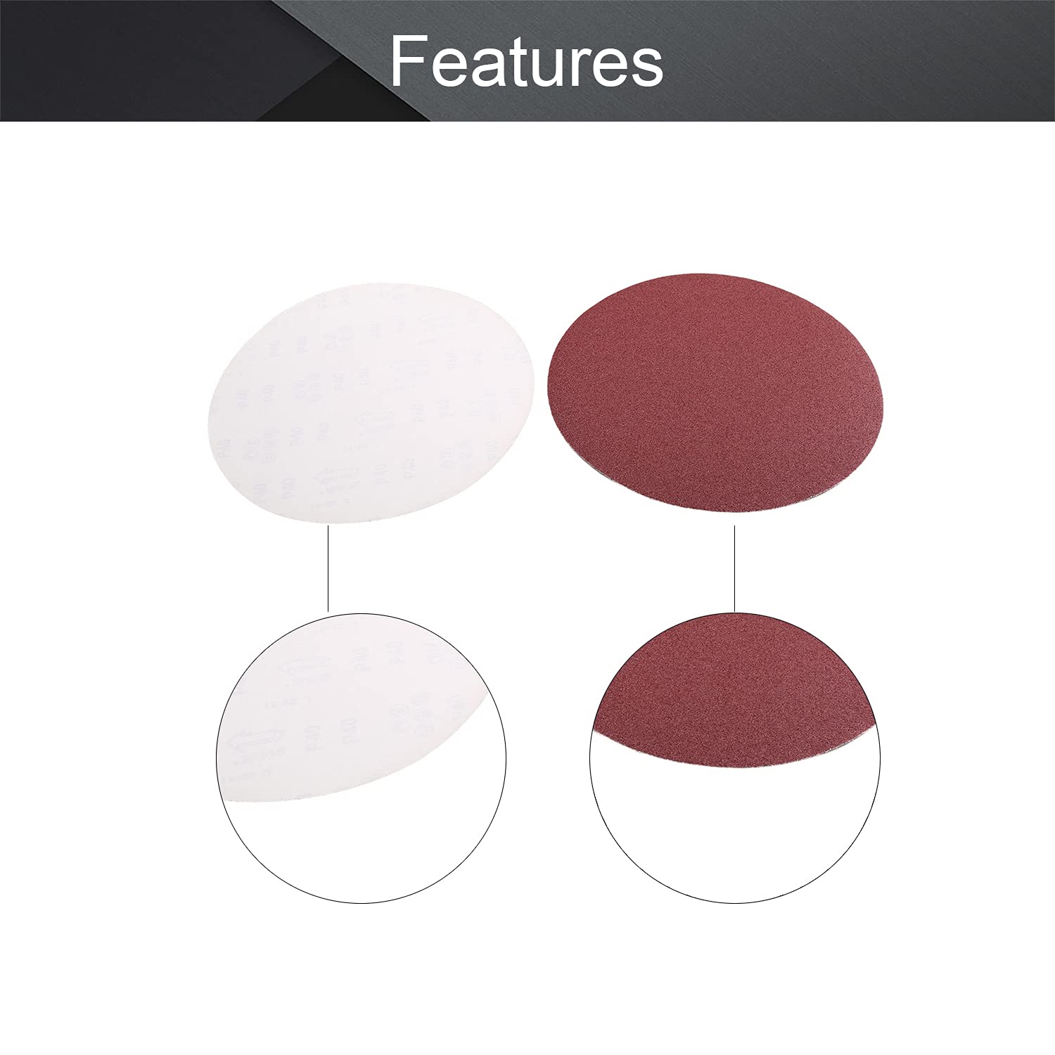 12" Aluminum Oxide Sanding Discs - 5 Pack -3 12" Aluminum Oxide Sanding Discs - 5 Pack -3