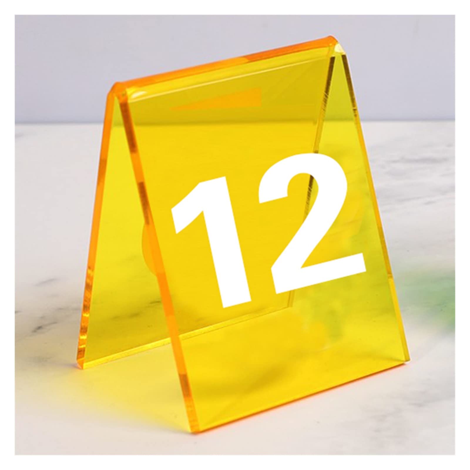 Número de asiento, Tarjetas de números de mesa, tarjeta de asiento con números, carteles de mesa estilo tienda de campaña, juego de 6 carteles de escritorio con paneles coloridos, ideal for recepcione