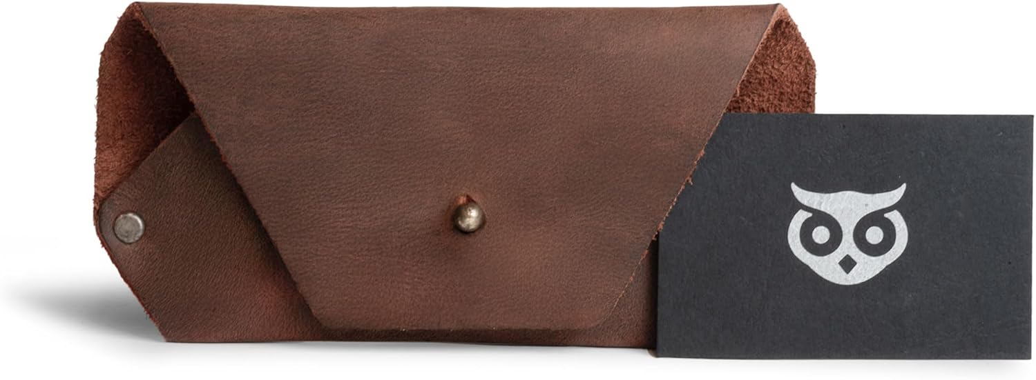 Hide & Drink, Sunglasses Sleeve Case Protector, Eyewear Pouch, Great for Outdoors & Traveling, Full Grain Leather, Handmade - Image 4