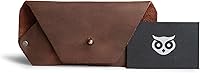 Vista 4 de Hide & Drink, Sunglasses Sleeve Case Protector, Eyewear Pouch, Great for Outdoors & Traveling, Full Grain Leather, Handmade Bourbon Marrón