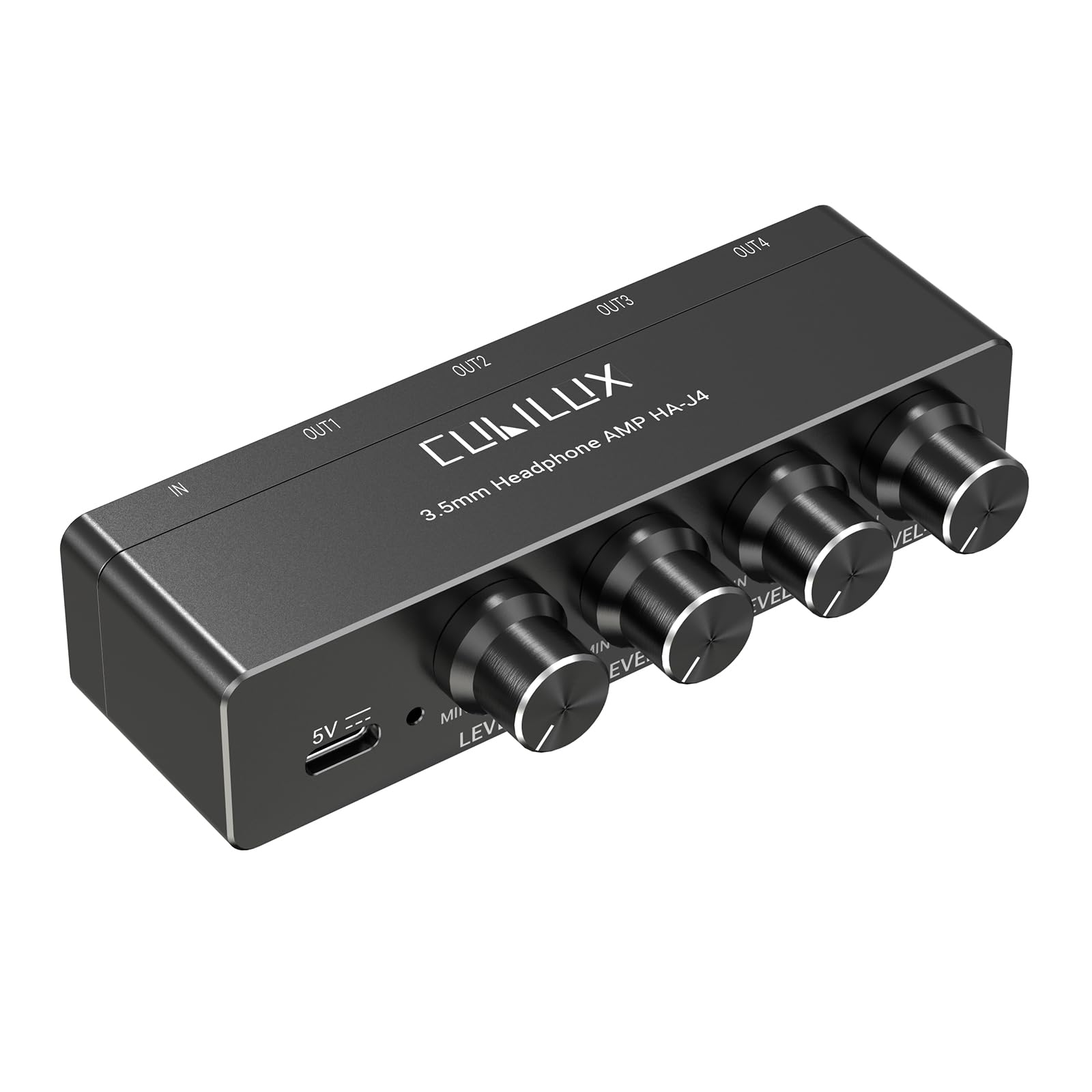 Cubilux 4-Way Headphone Amplifier 3.5mm with Volume Adjustment,Multiple Headphone Jack Splitter for Share Music,Headphone Amplifier for Speaker Earphones Laptop Player-5V DC Power Supply-image-25