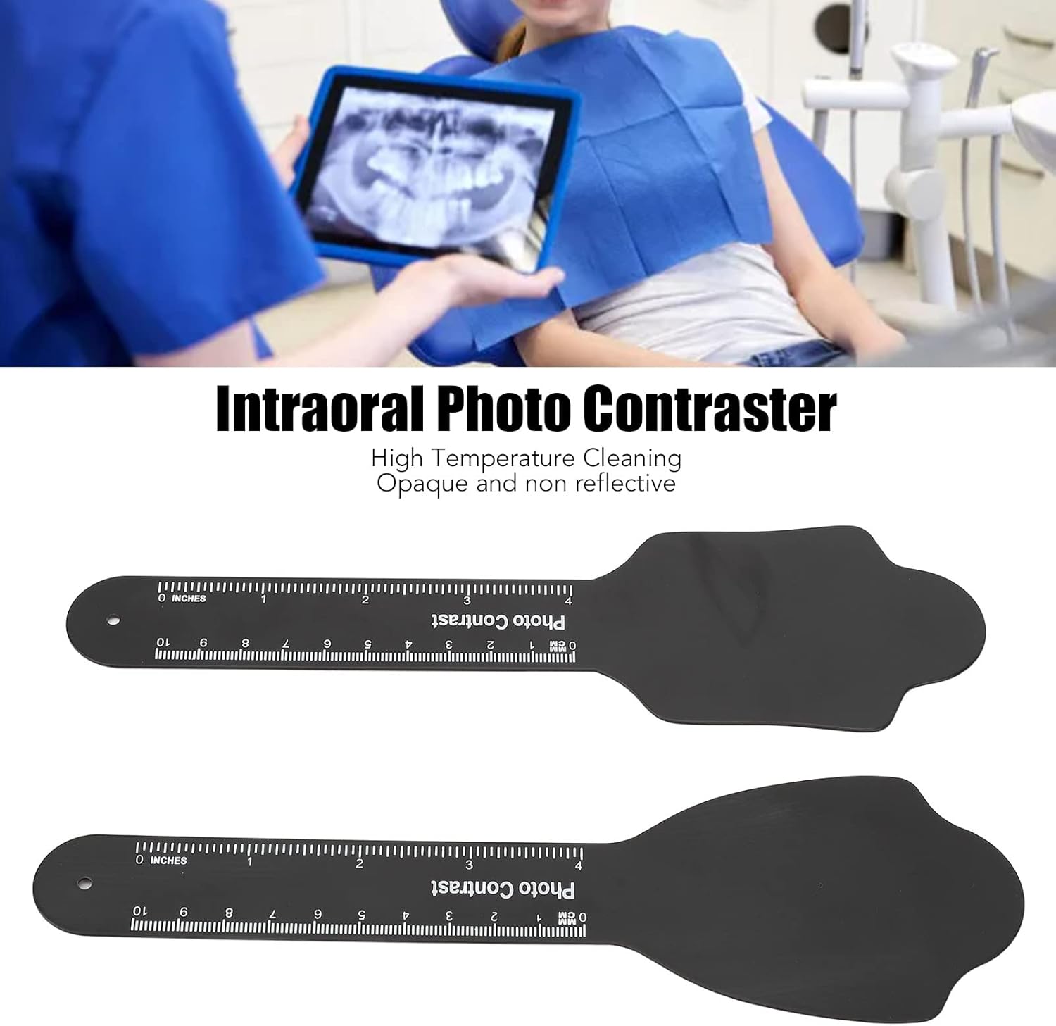 Contraster Intraoral Photo, 2Pcs Dental Photo Contrast Black Background