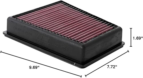 Miniatura 4 de K&N Filtro de Aire del Motor Original de Alto Flujo de por Vida Aumenta la Potencia Premium, Lavable Compatible con BuickChevrolet 2020-2026 Encore,