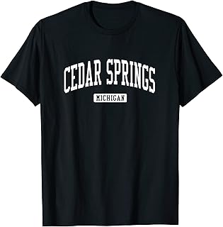 Cedar Springs Michigan MI Vintage Athletic Sports Design T-Shirt