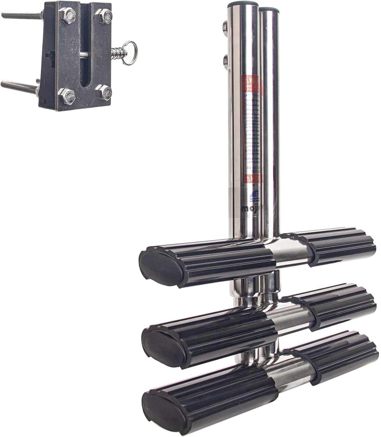 Escalera de buceo de acero inoxidable de 3 escalones, escalera telescópica resistente para uso marino, yate, RV, pontón y piscina