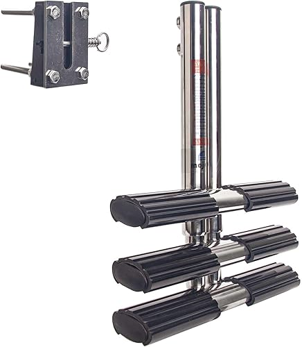 Escalera de buceo de acero inoxidable de 3 escalones, escalera telescópica resistente para uso marino, yate, RV, pontón y piscina