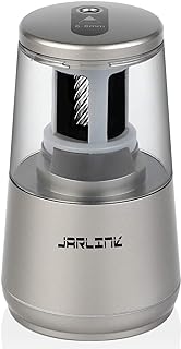 JARLINK Electric Pencil Sharpener, Classroom Pencil Sharpeners, Auto Stop for 6-8mm No.2/Colored Pencils, Electric Pencil Sharpener Plug in/USB/Battery Operated in School/Office/Home (Gray)