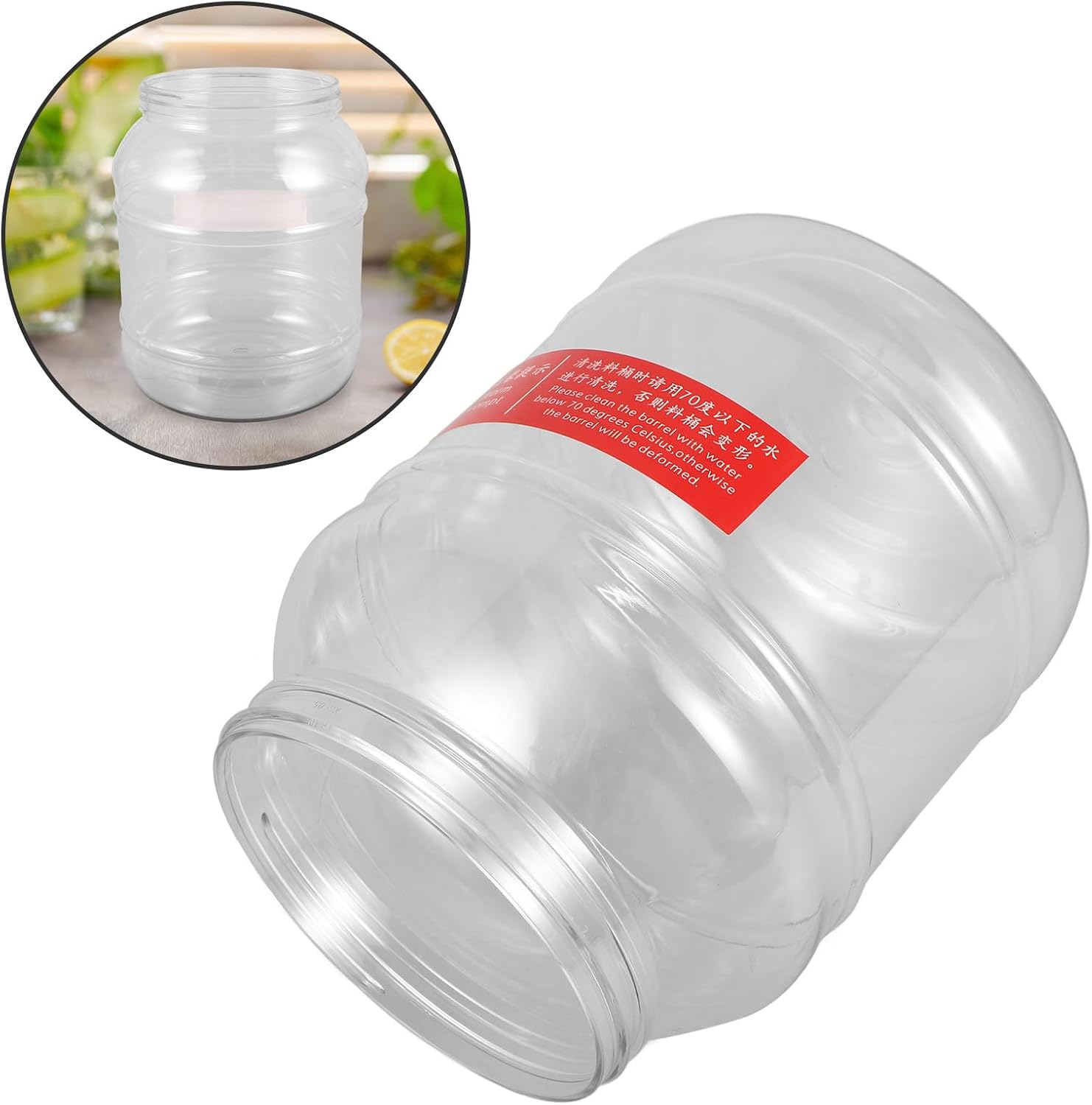 3l Water Bucket Replacement for Snowflake Ice Machine, Plastic Ice Maker Accessory with Water Inlet, Suitable for Commercial Drinks Cooling and Beer Barrel Use