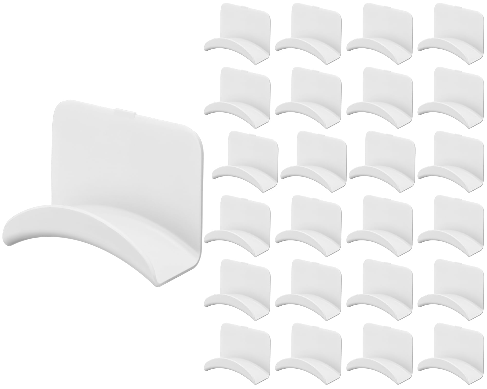 24 Pieces Headphone Wall Hangers, Adhesive Gaming Headset Holder, Wall Mount Hooks, Strong Universal Stand Hooks for Most Headphone Controllers, Hats, Baseball Caps-image-4