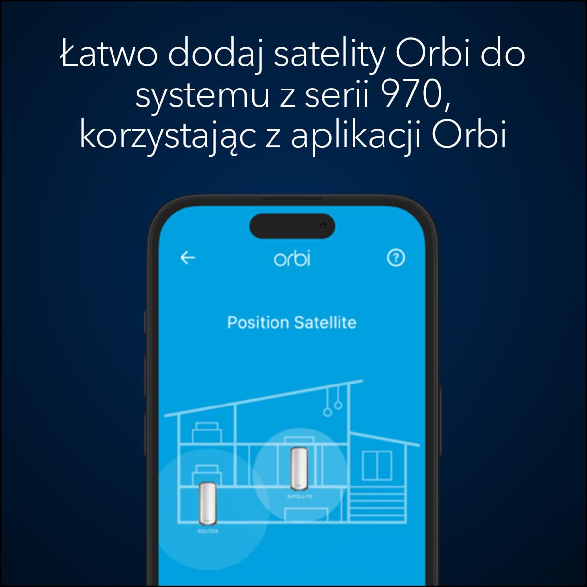 NETGEAR Orbi serii 970 (RBE970) Quad-band WiFi 7 Mesh Add-On Satellite - współpracuje z istniejącym systemem lub routerem z serii 970, funkcje zabezpieczeń, pokrywy do 220 m2, BE27000 802.11be