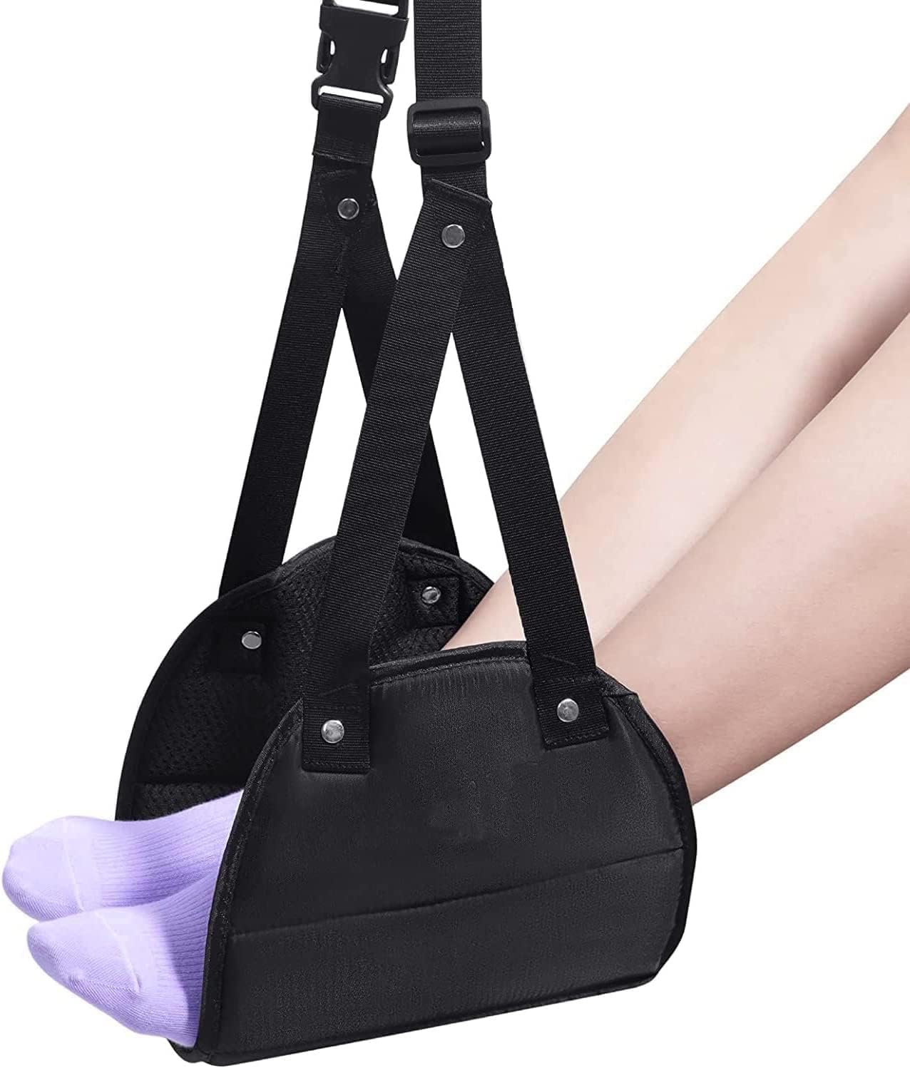2-in-1 Airplane Foot Hammock (Black)