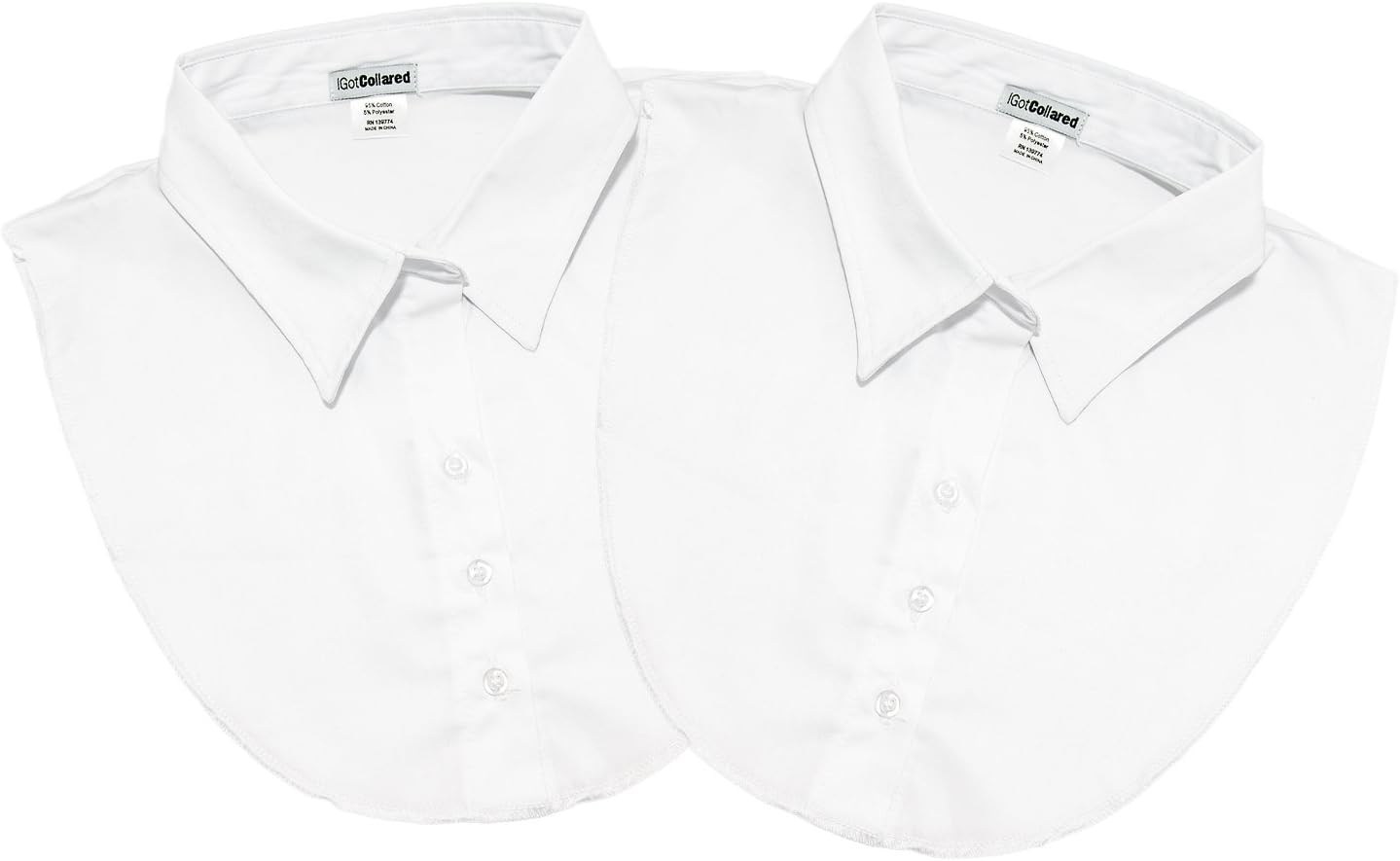 LS Parry Inc. unisex-adult's 2Pk White Collared Dickies by IGotCollared, One Size
