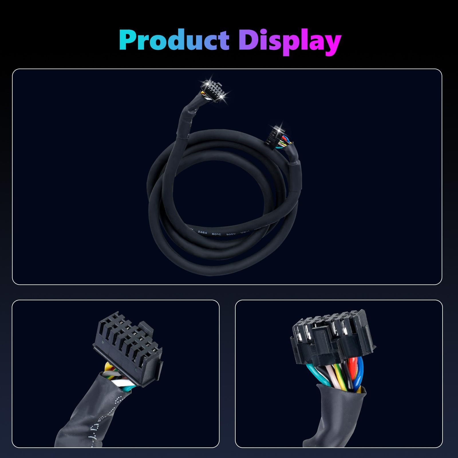 Creality Oficjalny kabel zasilający K2, Hotend, kabel przyłączeniowy do drukarki 3D, akcesoria do drukarki 3D, odporny na wysokie temperatury zamiennik płaskiego kabla FPC, kompatybilny z OEM, Plug