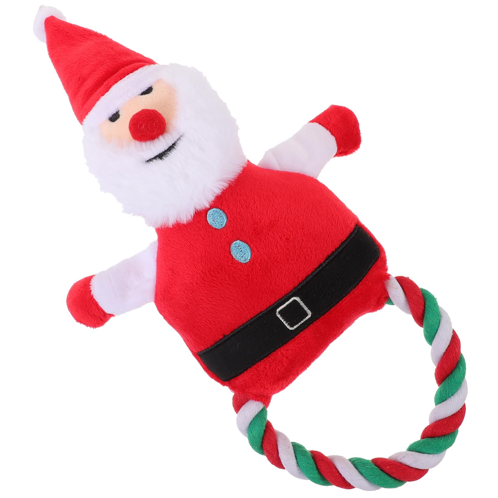 BESPORTBLE 4stücke Kautschuk Quietschspielzeug Für Hunde Weihnachtsmann-Design Interaktives Kauspielzeug Für Welpen Und Hunde Langlebig Unterhaltsam Und Zahnreinigend Für Spiel Und