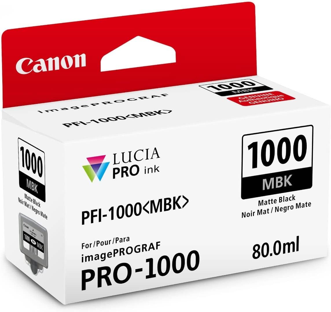 Canon PFI-1000 MBK Matte Black Ink Tank, 0545C001 (Matte Black Ink Tank)
