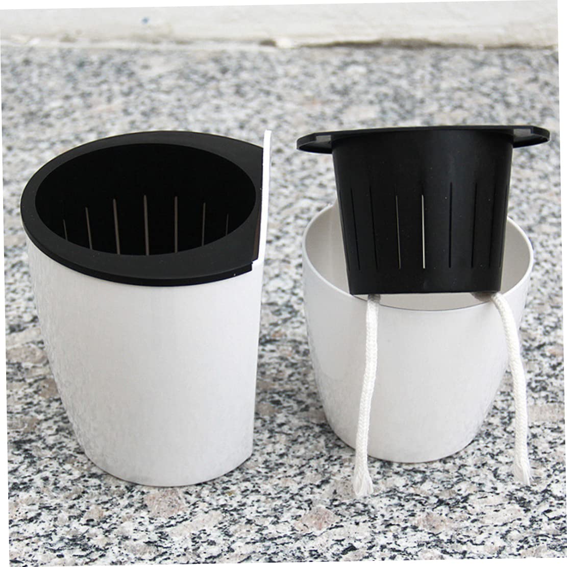 Macetero de Pared con autorriego para Interior, 7 Uds., macetas Colgantes de 5 Pulgadas, macetero de Pared Colgante para decoración del hogar