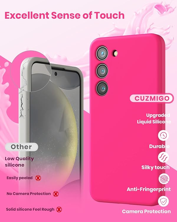 CUZMIGO Liquid Silicone Case for Samsung Galaxy S23, Hot Pink by CUZMIGO - Used condition - Image 3