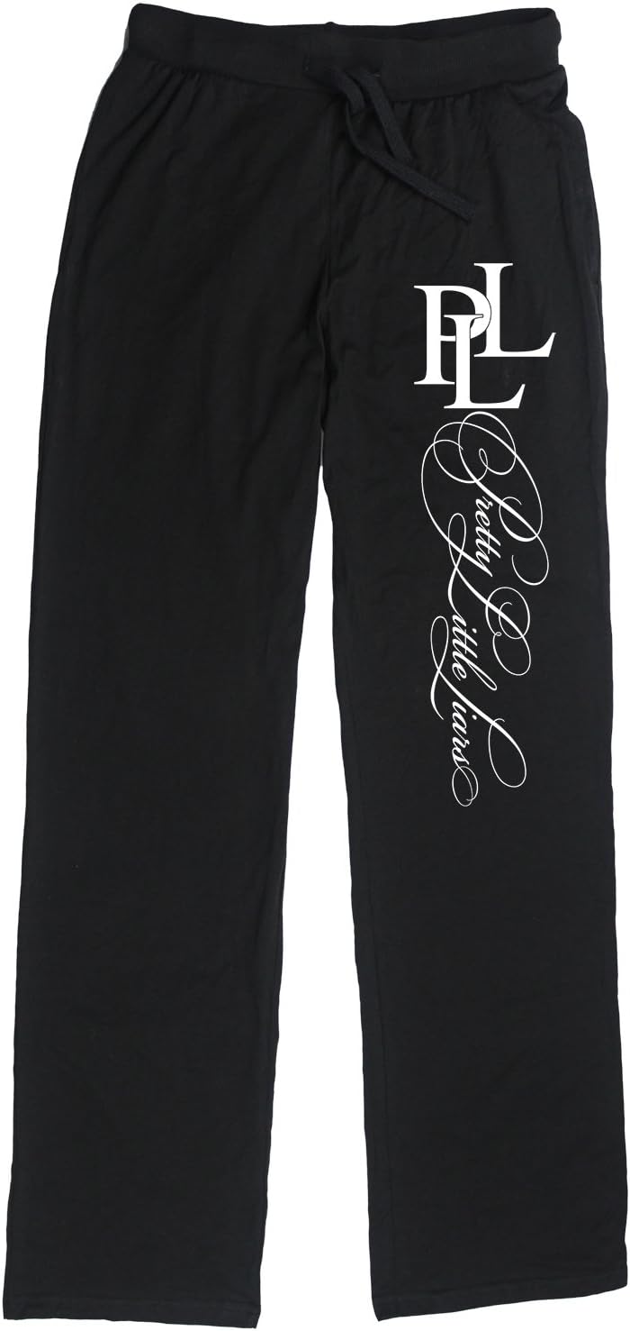 YUGUO Women's Pretty Little Liars logo Lounge Pajama Pants L Black