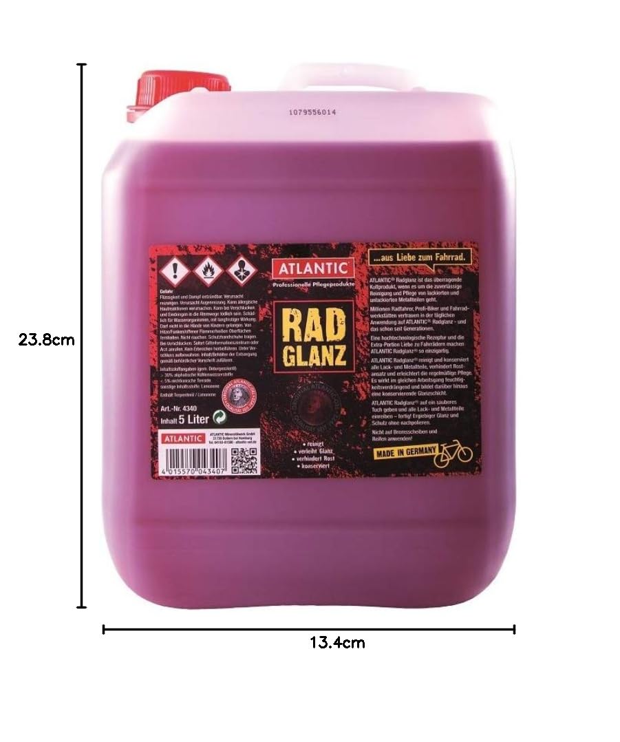 Atlantic Uni 2172006500 Bidón, Color Rojo Oscuro, 5 L