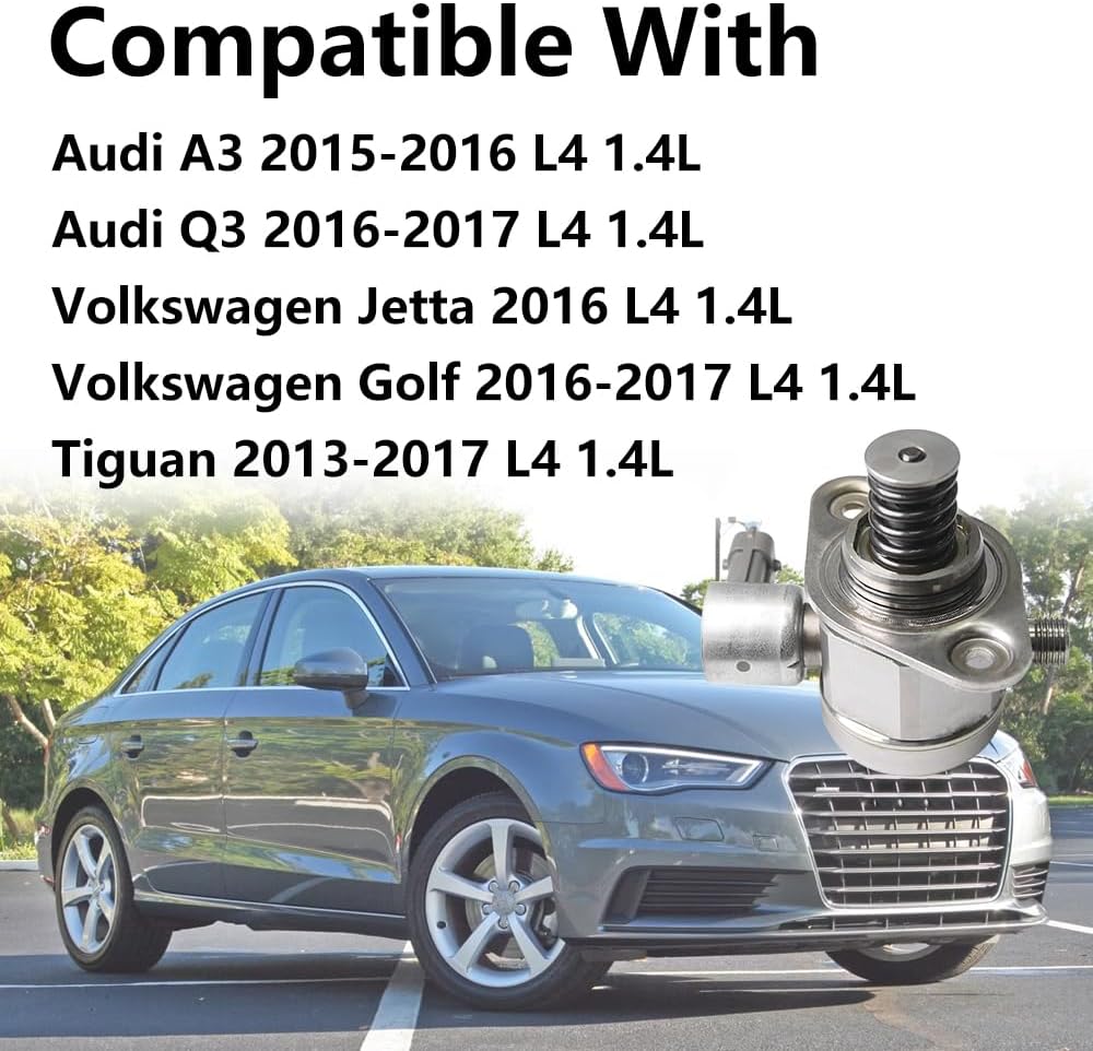 04E127026N High Pressure Fuel Pump Compatible with Audi A3 2015-2016 Q3 2016-2017 Jetta 2016 Tiguan 2013-2017 Replace 0261520339, 04E127025