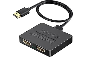 HDMI Splitter for Dual Monitors Extended Display, 1 in 2 Out Extend