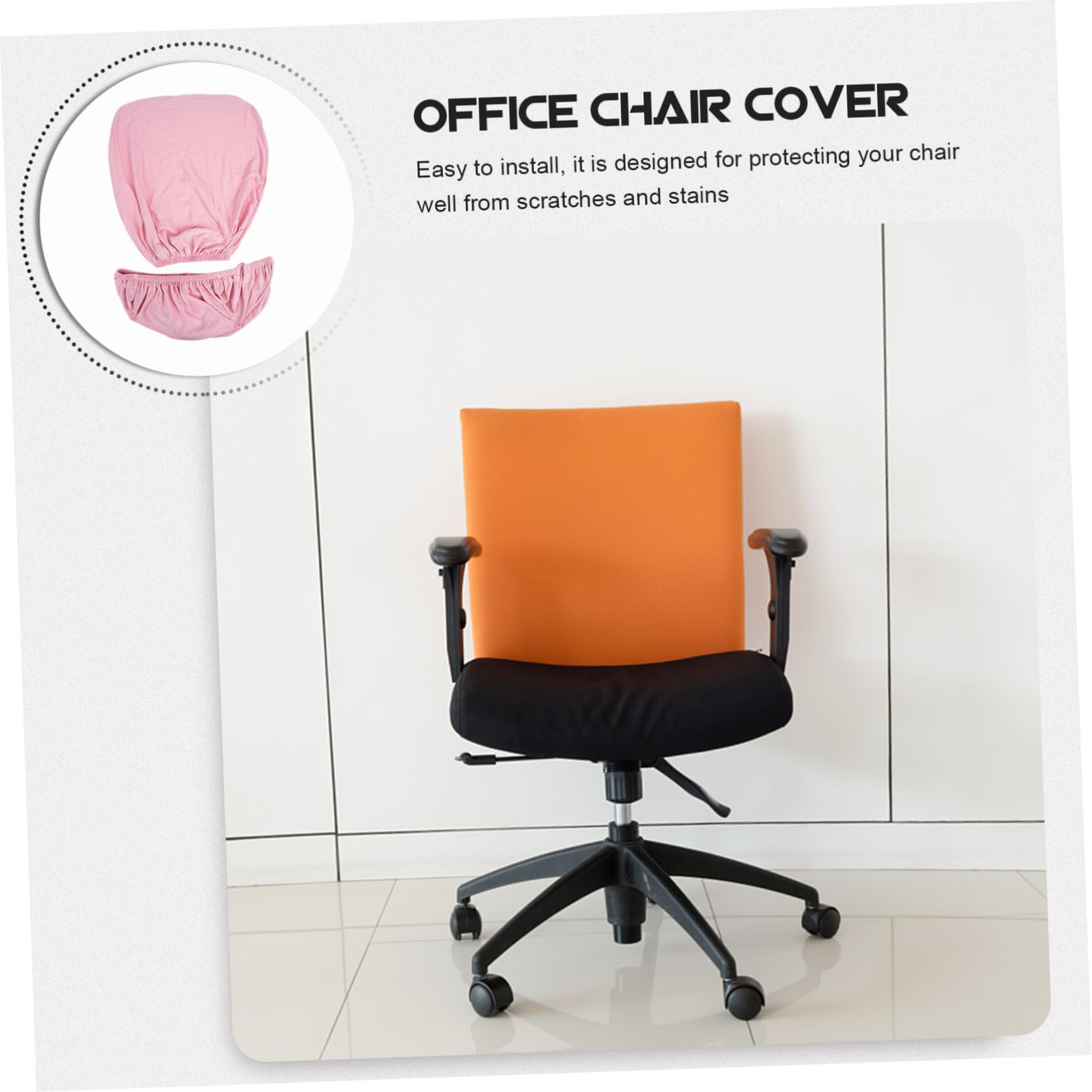 Coprisedia elastico rosa per sedia da ufficio, fodera rimovibile per schienale e seduta da scrivania del computer, lavabile e per uso domestico/lavoro