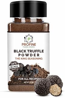 Profine Food Tuber Black Truffle Powder - Organic Truffle Seasoning with 20% Black Truffles Ingredient - Net 75g Pet Container - Truffle Gourmet Food