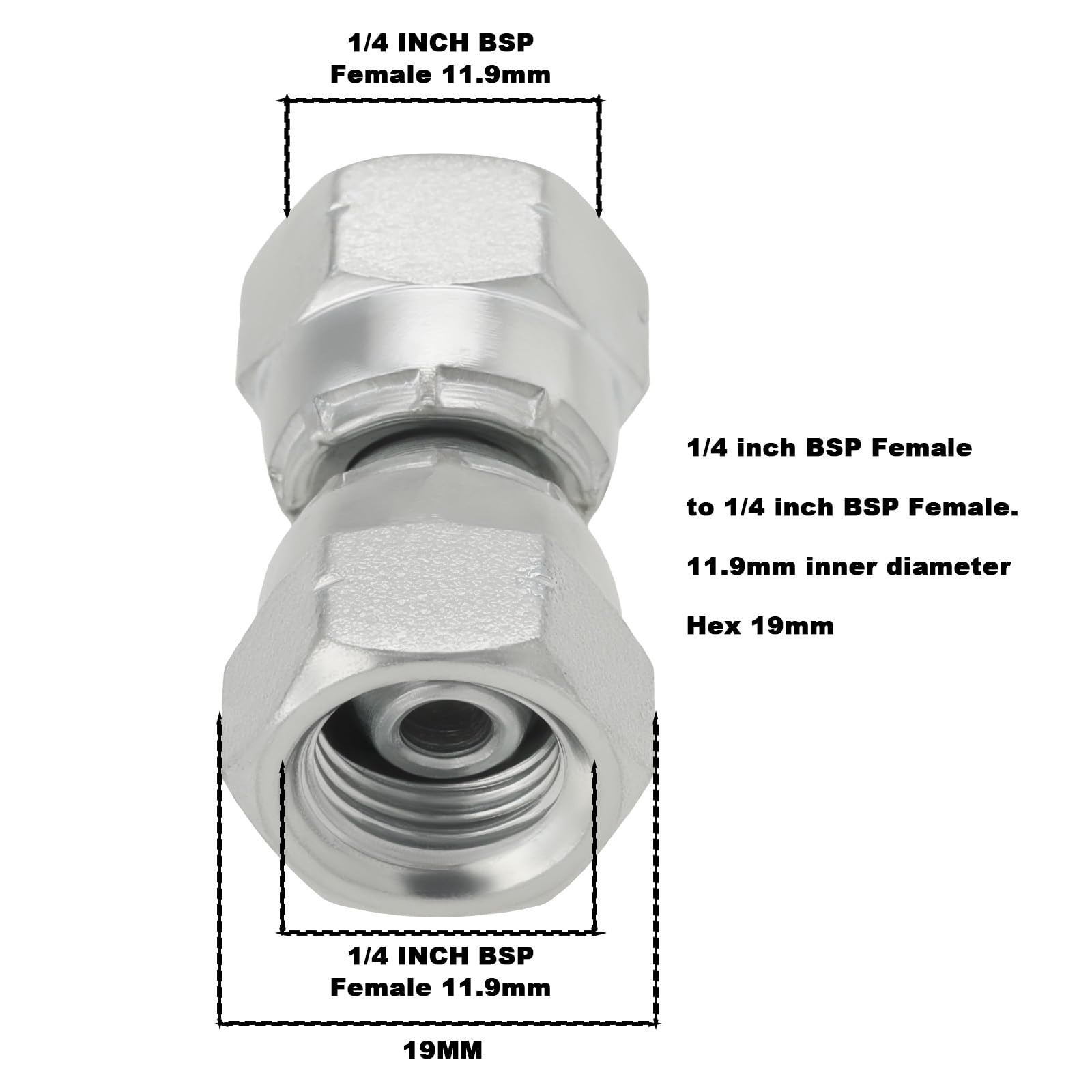 1 4 Adapter Industrie Hydraulikzubehör 1/4 X 18 Hydraulikschlauchbaugruppe Mit Hydraulik Nippel
