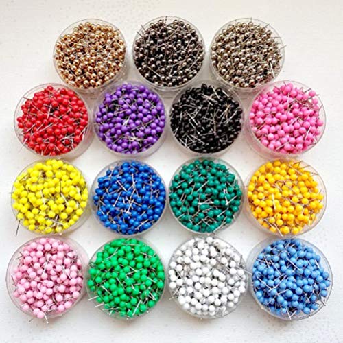 Nuobesty 500Pcs Sewing Round Ball Pearl Head Pins Straight Quilting Pins For Dressmaker Jewelry Embroidery Cross Stitch (Red) #TOP2