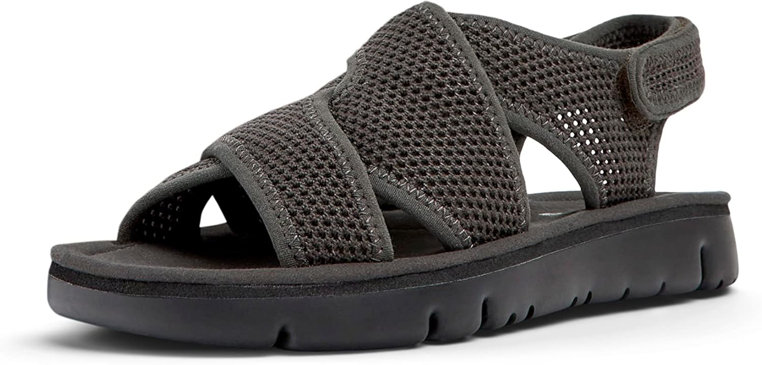 Camper Women's Slingback Flat Sandal, Dark Gray, 9