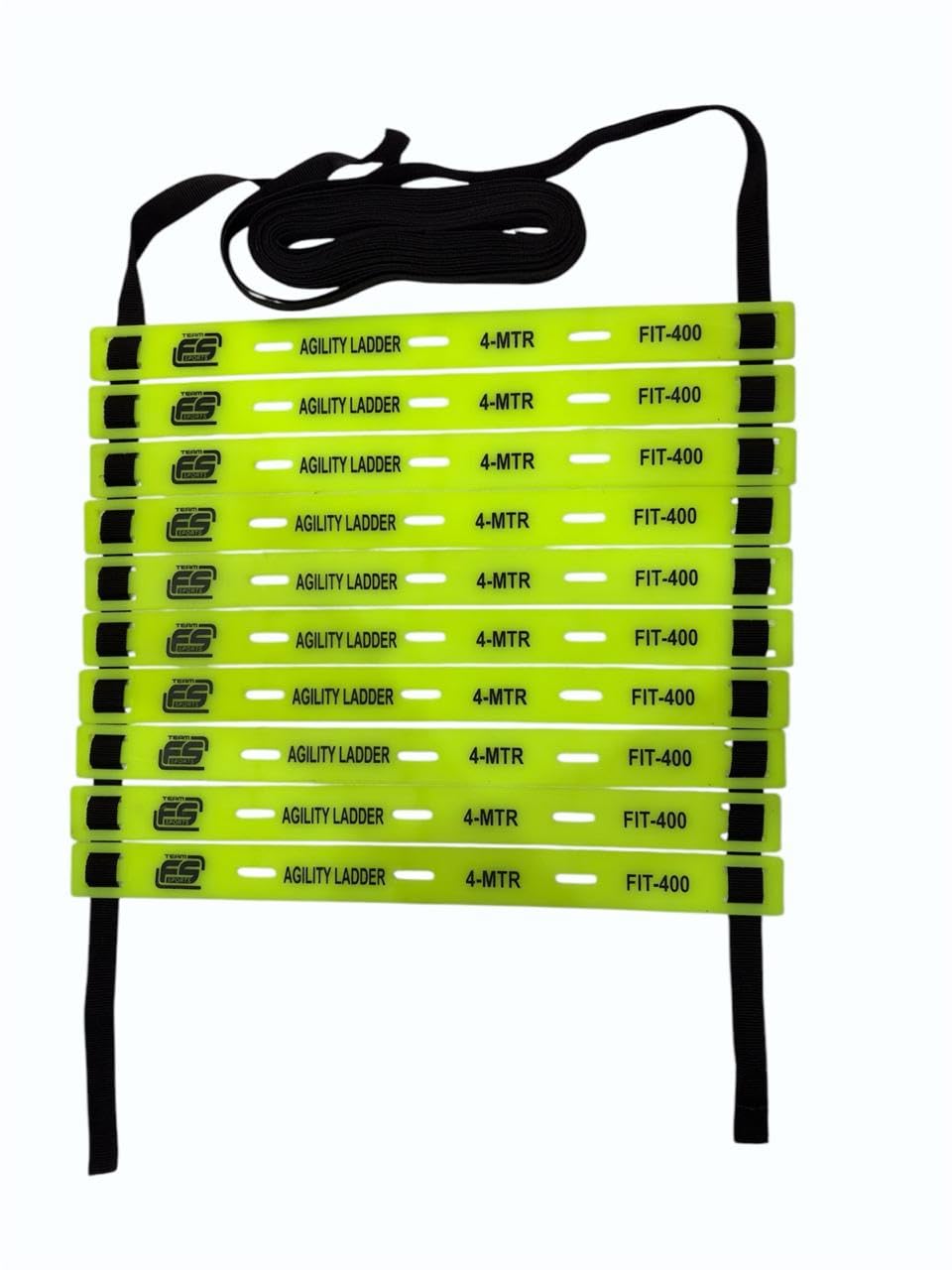 TEAM FS SPORTS Agility Ladder 4 Meter Speed Training Ladder with 10 Adjustable Rungs, for Soccer, Football, Sports Training - Includes Heavy Duty Carry Bag Speed Ladder (Multicolor) (Yellow, 4-MTR)-image-30