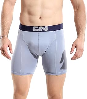 Cottonil men cn long boxer shorts,silver xxl (Pack of 6)